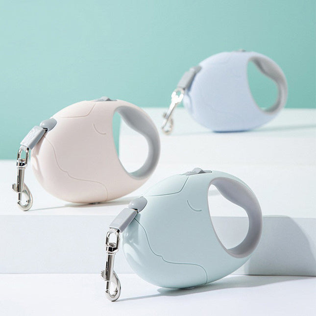 Intrekbare Leiband voor Honden | Pastelkleuren | 3M/5M Lengte | Duurzaam Nylon voor Kleine en Middelgrote Honden | Comfortabel Handvat en Eén-Hand Bedieningssysteem