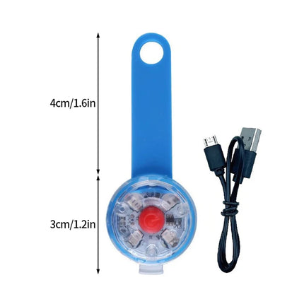 ShinePet Oplaadbare LED Veiligheidshanger met 3 Lichtstanden | Waterbestendig en Lichtgewicht | Ideaal voor Honden en Katten | Beschikbaar in Blauw, Wit & Rood