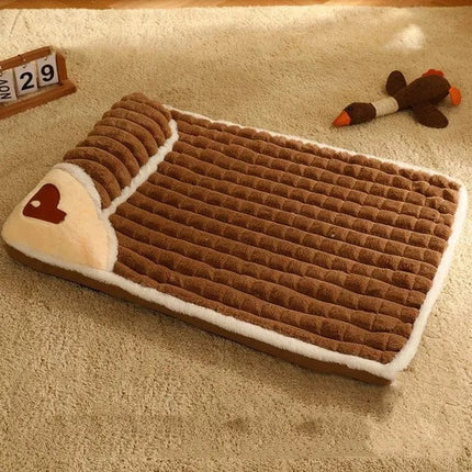 PetEase hondenbed voor kleine en middelgrote honden | Wasbaar en afneembaar | Zacht imitatiebont | Vier seizoenen comfortabel | Geruit design | Afmetingen 50x45 60x40 75x45 100x70 cm