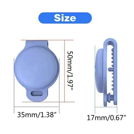 Silikonowy uchwyt na zawieszkę Airtag do obroży dla zwierząt | Wodoodporna i trwała osłona ochronna | Antypoślizgowa, kompatybilna z większością rozmiarów obroży | Dostępna w kolorze czarnym, niebieskim, szarym i różowym