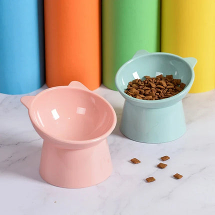 Ergonomische Verhoogde Voerbak voor Honden en Katten | Anti-Knoei 45° Schuine Bak met Stabiele Staander | Beschikbaar in Blauw, Groen, Roze