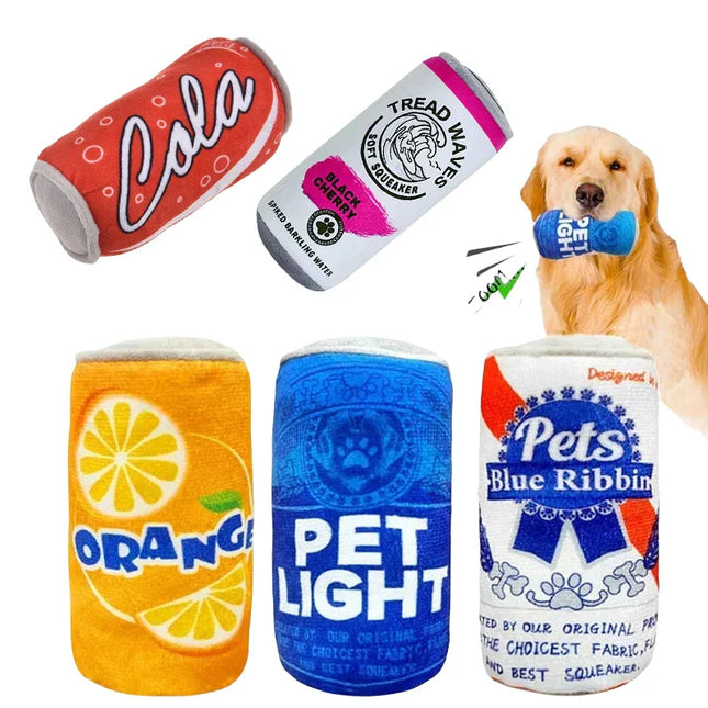 Zacht Pluche Speelgoed voor Honden | Grappige Bier- en Wijnfles Vorm met Piepgeluid | Bijtbestendig en Veilig voor Tanden