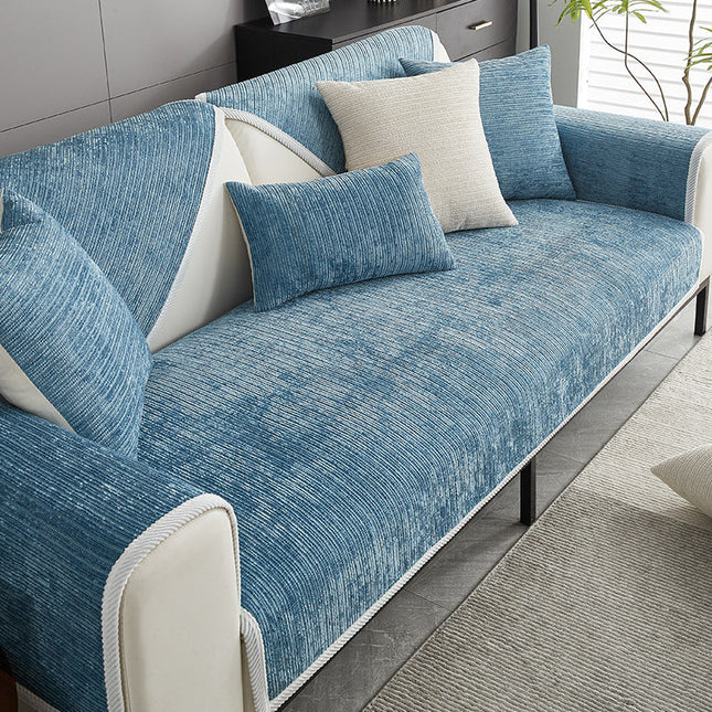 Bobby | Luxe Bankenbescherming Antikras | Geweven Streepontwerp | Wasbaar Chenille | Antislip Onderzijde | Voor Huishoudens met Huisdieren