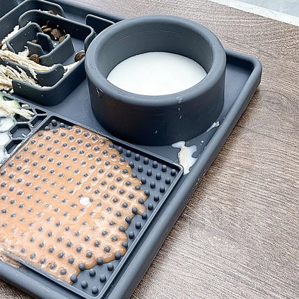 CalmBowl Multifunctionele Voedingsmat voor Huisdieren | Bevordert Gezond Eten en Reduceert Stress | Voorzien van Zuignappen