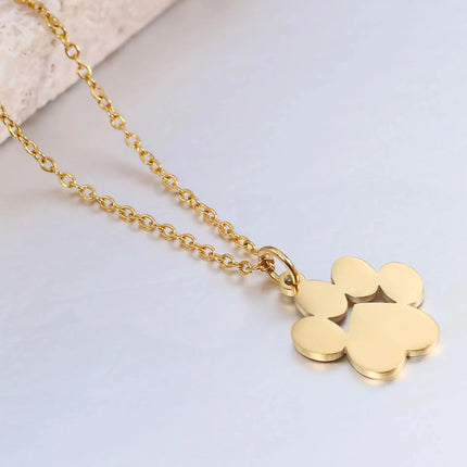 Gepersonaliseerde RVS Ketting met Gravure | Huisdiernaam & Pootafdruk Herinneringssieraad | 16mm Hanger | Unisex | Uniek Cadeau voor Dames & Heren | Duurzaam & Modieus