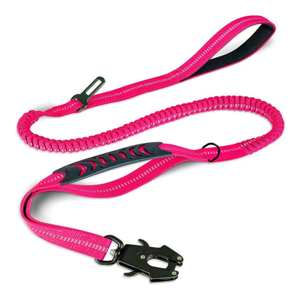 TactiPaw Reflecterende Bungee Riem voor Grote Honden | Schokabsorberend met Quick Release Karabijnhaak en Autogordelbevestiging