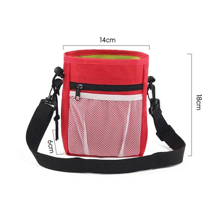 Duurzaam Beloningstasje voor Honden | Vuilafstotend Oxforddoek en Nylon Binnenvoering | 18x14x6 cm | met Klittenbandsluiting en Mesh Vakje