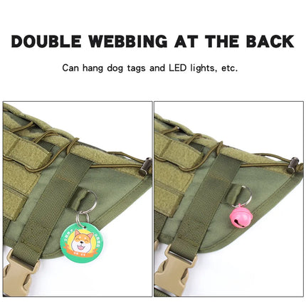 Tactisch Hondentuig voor Middelgrote en Grote Honden | Stevig Nylon | Verstelbaar, Ergonomisch en Comfortabel | Geschikt voor Outdoor, Wandelingen en Training