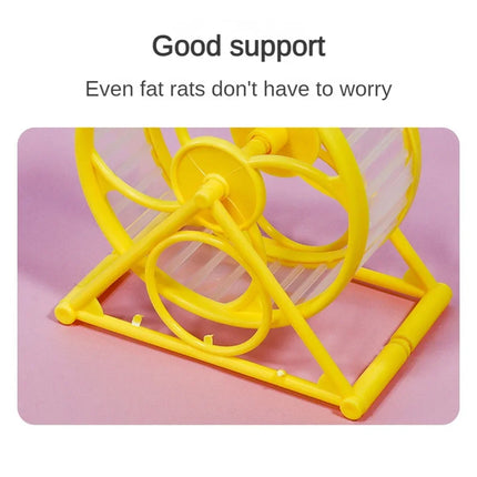 Hamster Loopwiel | Stil en Duurzaam | PVC | Blauw Geel | Geschikt voor Grootte Hamsters | Veilig Speelgoed voor Kleine Dieren | Eenvoudig te Reinigen en Vervangen | Huisdierenaccessoires