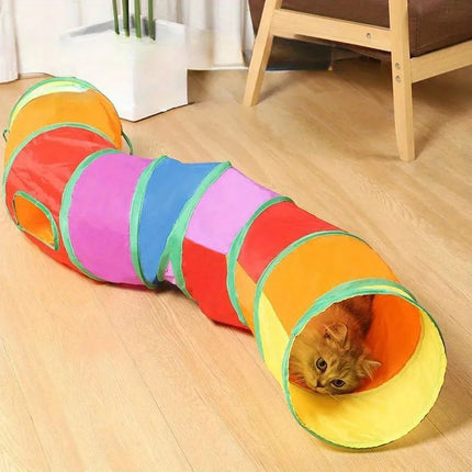 Opvouwbare Katten Tunnel | Ademend Speelgoed voor Binnen | Loud Paper Material | Polyester | Huisdieren Accessoire | Katzenspeelgoed | Zhejiang China | Geschikt voor Interactief Spel | Merk NoEnName_Null