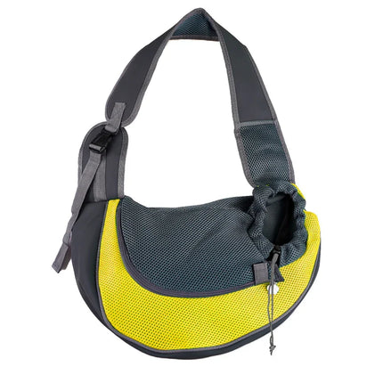 Ademende Schouderdraagtas voor Kleine Huisdieren | Mesh & Sponsvoering | Verstelbare Crossbody Riem | Geschikt voor Honden, Katten tot 6 kg | Beschikbaar in Meerdere Kleuren
