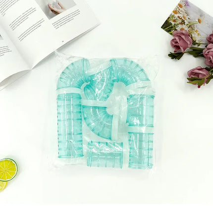 MOONBIFFY | 8-delige Hamsterspeeltunnel Set | Transparant | Knaagdier Speelomgeving | Kleine Huisdieren | DIY Bouwset | Kunststof | Pet Knaagdier Accessoire | Dierenplezier | Kleur Zoals Getoond