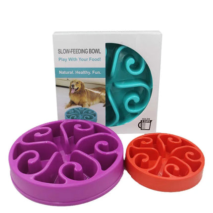 Anti-Schrok Eetkom voor Huisdieren | Langzamer Eten voor Betere Spijsvertering | Geschikt voor Honden en Katten | 380g, 3.7x20.5 cm