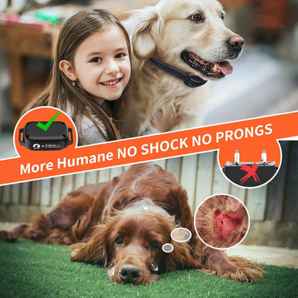 Obroża antyszczekowa BarkShield | Dźwięk i wibracje | Akumulatorowa i wodoodporna | Redukuje szczekanie | Dla wszystkich psów | Zasięg 975 m | Przyjazna dla zwierząt domowych obroża antyszczekowa | Regulowane dopasowanie | Odporna na wstrząsy