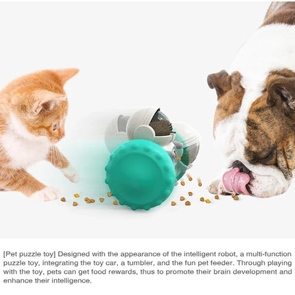 Interactieve SnackTumbler voor Honden en Katten | Stimuleert IQ en Voorkomt Overeten | In Kleuren Turquoise, Groen, Geel, Zwart