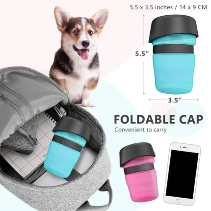 Opvouwbare Waterfles voor Honden 500ml | Lekvrij en Draagbaar, Ideaal voor Wandelen en Reizen