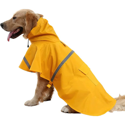 Stijlvolle Waterdichte Regenjas voor Honden met Capuchon | Reflecterende Cape voor Veiligheid en Comfort tijdens Regenachtige Wandelingen | Lichtgewicht en Ademend
