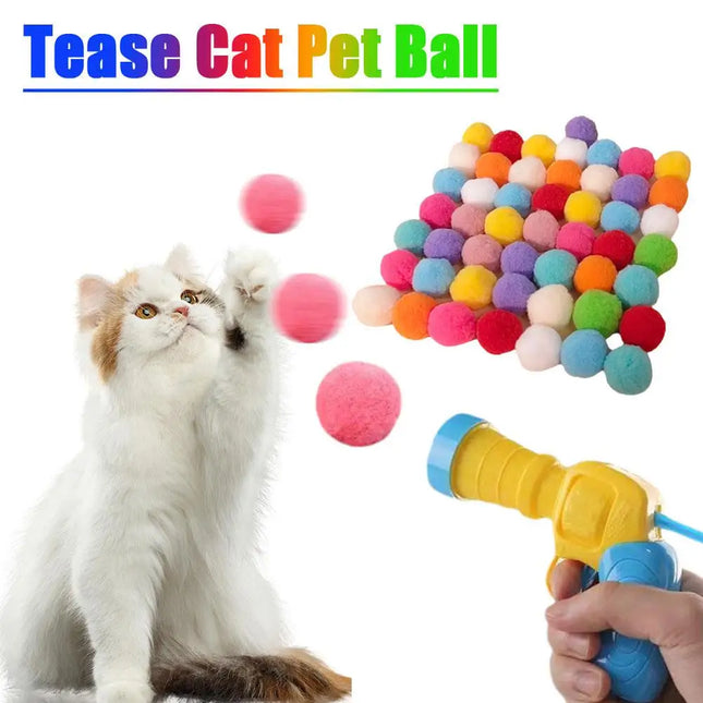Interactief Katten Speelgoed | Stil Bal Lanceerapparaat | Pluche Ballen | Creatieve Huisdier Spelletjes | Zonder Geluid | Actief Huisdier | Kattenballen | China | Huisdierveilig | Stimulerend Spel | Zonder Chemie