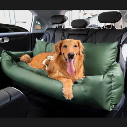 Katoenen Hondendraagtas | Autostoelhoes voor Honden tot 27 kg | Ademend en Warm met Antislipbodem | Verstelbare Veiligheidsgordel