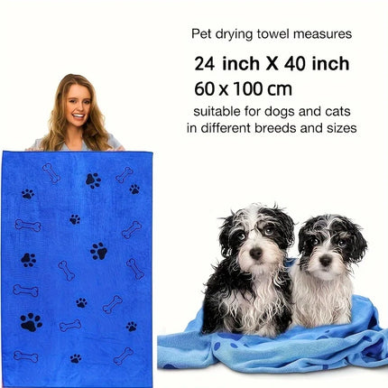 Set van 2 Microvezel Handdoeken voor Honden | 60x100 cm | Superabsorberend en Zacht | Ideaal voor na Bad of Regenwandeling