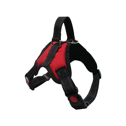 Hondenharnas Verstelbaar | Nylon Reflecterend | Geschikt voor Alle Honden | 150cm Sterke Riem | Zwart Rood Camouflage Luipaard | Alle Seizoenen Draagcomfort | Duurzaam en Veilig
