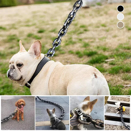 DogsChain | Grappige, Lichtgewicht Hondenriem die Lijkt op IJzeren Ketting | Comfortabel en Stevig | Beschikbaar in 1,5 en 3 Meter
