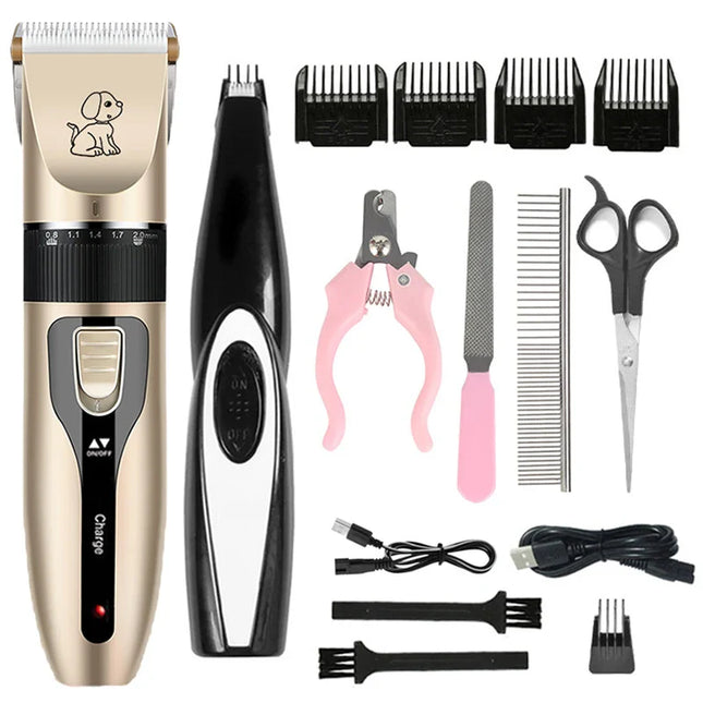 Oplaadbare Professionele Trimmer voor Huisdieren | Geschikt voor Katten en Honden | 5 Snelheden, Keramische Mes, Ultra Stil