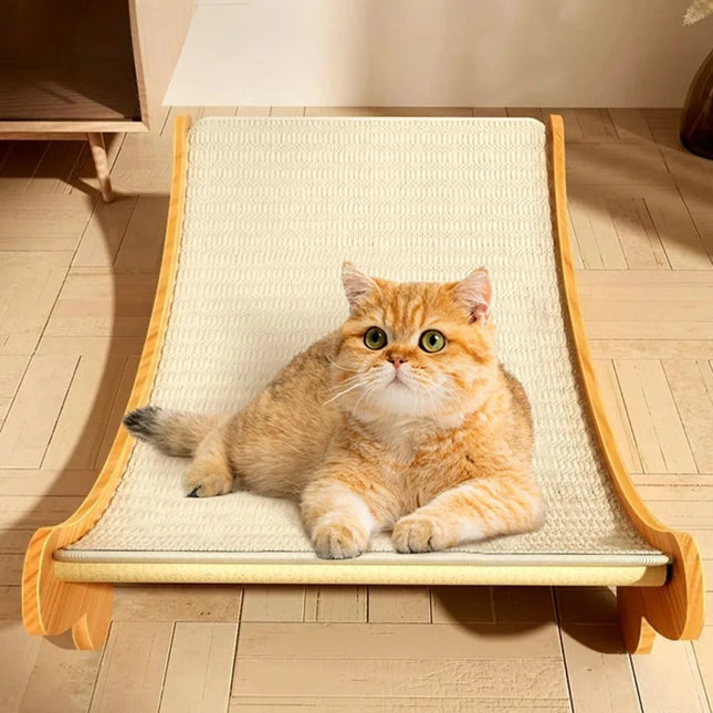 Houten Kattenklimrek | Slijtvast Sisal Krabplank | Uitneembaar Kattenbed | Kitten Speelgoed | Multifunctioneel Slaapbed | Antislip en Duurzaam | Voor Elke Seizoen | Geschikt Voor Katten Tot 6 kg