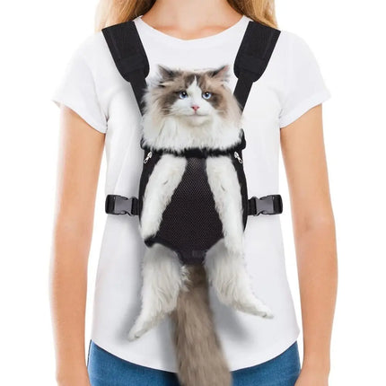 Verstelbare Rugzak voor Huisdieren met ademend mesh | Comfortabel & Veilig voor Honden en Katten | Ideaal voor Wandelen, Kamperen & Reizen