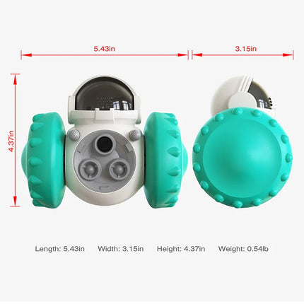 Interactieve SnackTumbler voor Honden en Katten | Stimuleert IQ en Voorkomt Overeten | In Kleuren Turquoise, Groen, Geel, Zwart