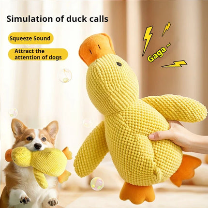 SnuggleQuack Pluche Eend | Kalmerend & Bijtbestendig Hondenspeelgoed met Geluid | Ideaal voor Kauwen & Knuffelen