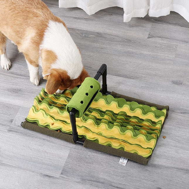 Mat voor Langzaam Voeren | Interactieve Snuffelmat | Mentale Stimulatie | Hondvriendelijk Design | Eenvoudig Schoon te Maken | Bevordert Spijsvertering | Vermindert Verveling | Duurzame Materialen | 58x33x23 cm | Groen