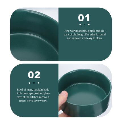 Keramische Eetkom voor Honden en Katten | Groen, Fris Design, 12.8x12.8x5.0 cm | Oven- en Magnetronbestendig, Gemakkelijk Schoon te Maken