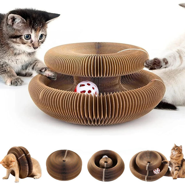 Magic Organ Krabplank Voor Katten | Interactief Speelgoed | Krab Mat | Kat Krabber | Katten Accessoires | Duurzaam Papieren Materiaal | Speciaal Ontwerp | Katten Speelgoed | Geen Gevaarlijke Stoffen