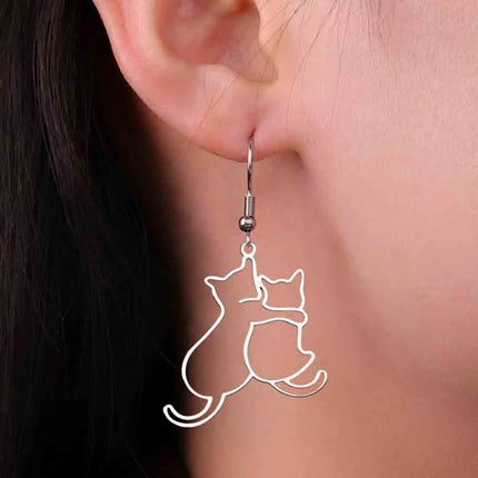 Honden en Katten Ketting voor Dames | Roestvrijstalen Dierenhanger Sieraad | Verstelbare Halsketting | Perfect Cadeau voor Huisdierliefhebbers | My Shape