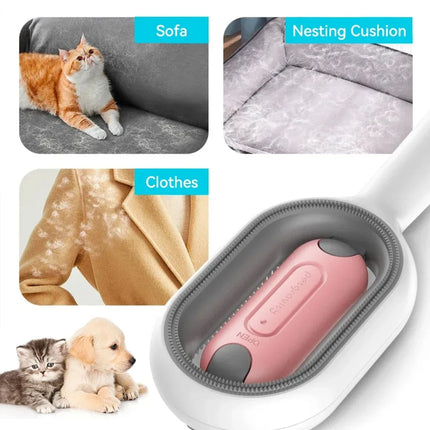FurBrush Verzorgingshulpmiddel voor Huisdieren | Waterreservoir en Zacht Siliconen | Voor Honden en Katten | Zwart