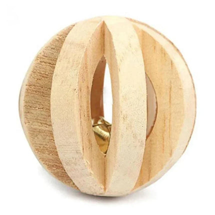 Natuurlijk Houten Speelgoed Konijn Roller | Dumbells Unicycle Bel | Knagende Tandenslijper voor Cavia's en Ratten | Huisdier Accessoires Molar Gereedschap | Geschikt voor Konijnen en Kleine Knaagdieren
