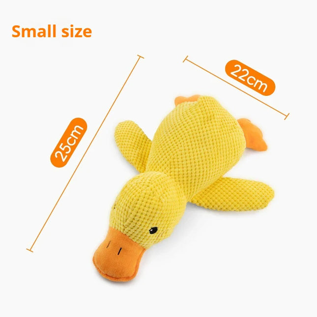SnuggleQuack Pluche Eend | Kalmerend & Bijtbestendig Hondenspeelgoed met Geluid | Ideaal voor Kauwen & Knuffelen