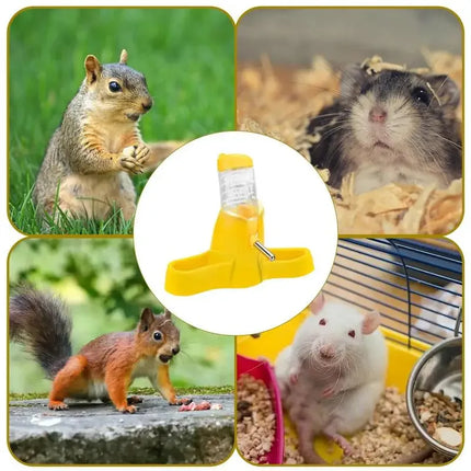 Hamster Waterdispenser | Kleine Dierkooi Accessoires | Automatische Drinkfles PP Materiaal | Lichtgewicht en Lekvrij | Geschikt voor Eekhoorns, Egels, Cavia's | Modern en Transparant Design