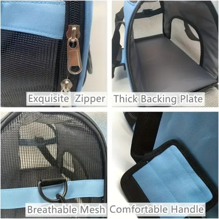 Opvouwbare Reistas voor Katten en Honden | Comfortabel en Veilig | Ademend Mesh & Duurzaam Nylon | Drie Maten Available