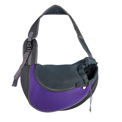 Ademende Schouderdraagtas voor Kleine Huisdieren | Mesh & Sponsvoering | Verstelbare Crossbody Riem | Geschikt voor Honden, Katten tot 6 kg | Beschikbaar in Meerdere Kleuren