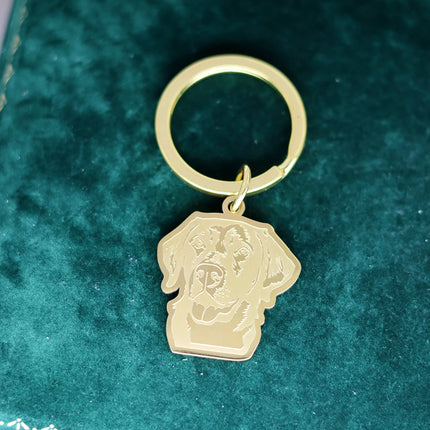 Labrador Sleutelhanger van Roestvrij Staal | Goud & Zilver | Dierensieraden Cadeau voor Vrouwen, Mannen & Kinderen | Schattige Hondenhanger DIY Decoratie Accessoire