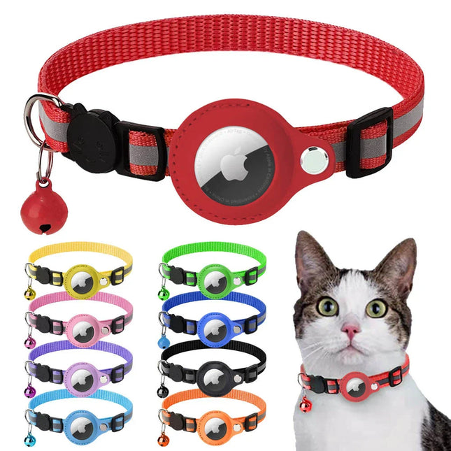 Reflecterende Halsband voor Huisdier | Anti-verlies Tracker | Beschermhoes voor Airtag | Comfortabel en Duurzaam | Verstelbaar voor Katten en Honden