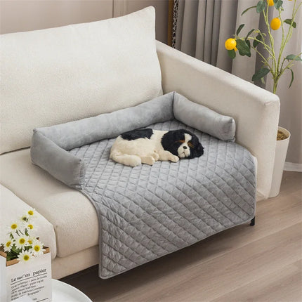 Velluto Velvet Protezione per cani | Protezione per divano e letto | Bordo rialzato | Rivestimento lavabile | Elegante e confortevole