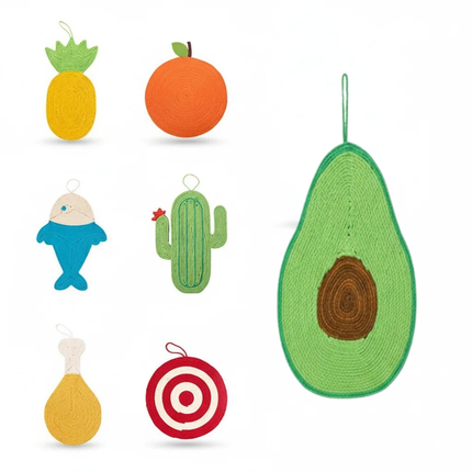 Cactus Style Krabplank Kat | Sisal Krabmat | Duurzaam & Decoratief | Ophangbaar Krabkussen | Meubelbescherming | Afvalvrij Design | Hoogwaardige Kraboplossing | Flexibele Plaatsing | Geen Rommel