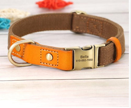 Mila Hond Accessoire | Aanpasbare Naam Gravure | Zachte Voering | Diverse Kleuren | PU-leer | Veilig en Stijlvol | Geschikt voor Kleine en Grote Honden