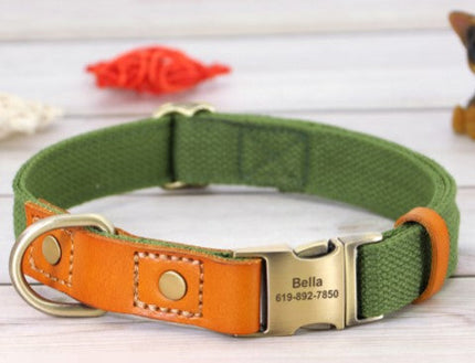 Mila Hond Accessoire | Aanpasbare Naam Gravure | Zachte Voering | Diverse Kleuren | PU-leer | Veilig en Stijlvol | Geschikt voor Kleine en Grote Honden