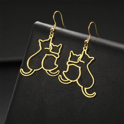 Honden en Katten Ketting voor Dames en Meisjes | Roestvrij Staal Dierenhanger | Sieraden Cadeau voor Huisdier Liefhebbers | My Shape | 45+5cm | Anti-allergisch | Fashion Accessoire