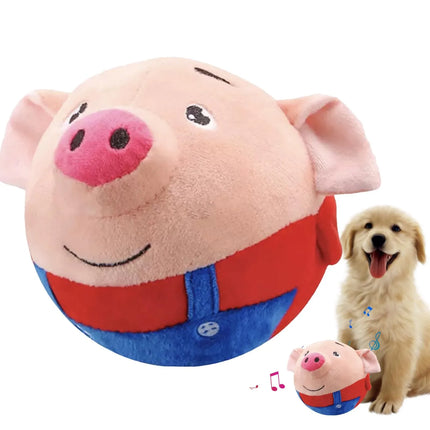 Actief Pluche Springbal voor Huisdieren | Elektronisch, Bouncend Speelgoed met Dierengeluiden voor Honden & Katten