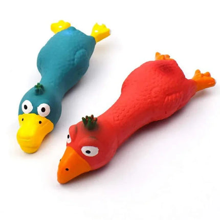 Piepend Speelgoed Kip voor Honden | Natuurlijke Latex | Veilig en Duurzaam | 16,8cm | Ideale Maat voor Kleine Rassen | Speelgoed om Verveling te Verminderen | Bevordert Bindingsmomenten | Mentale Stimulatie